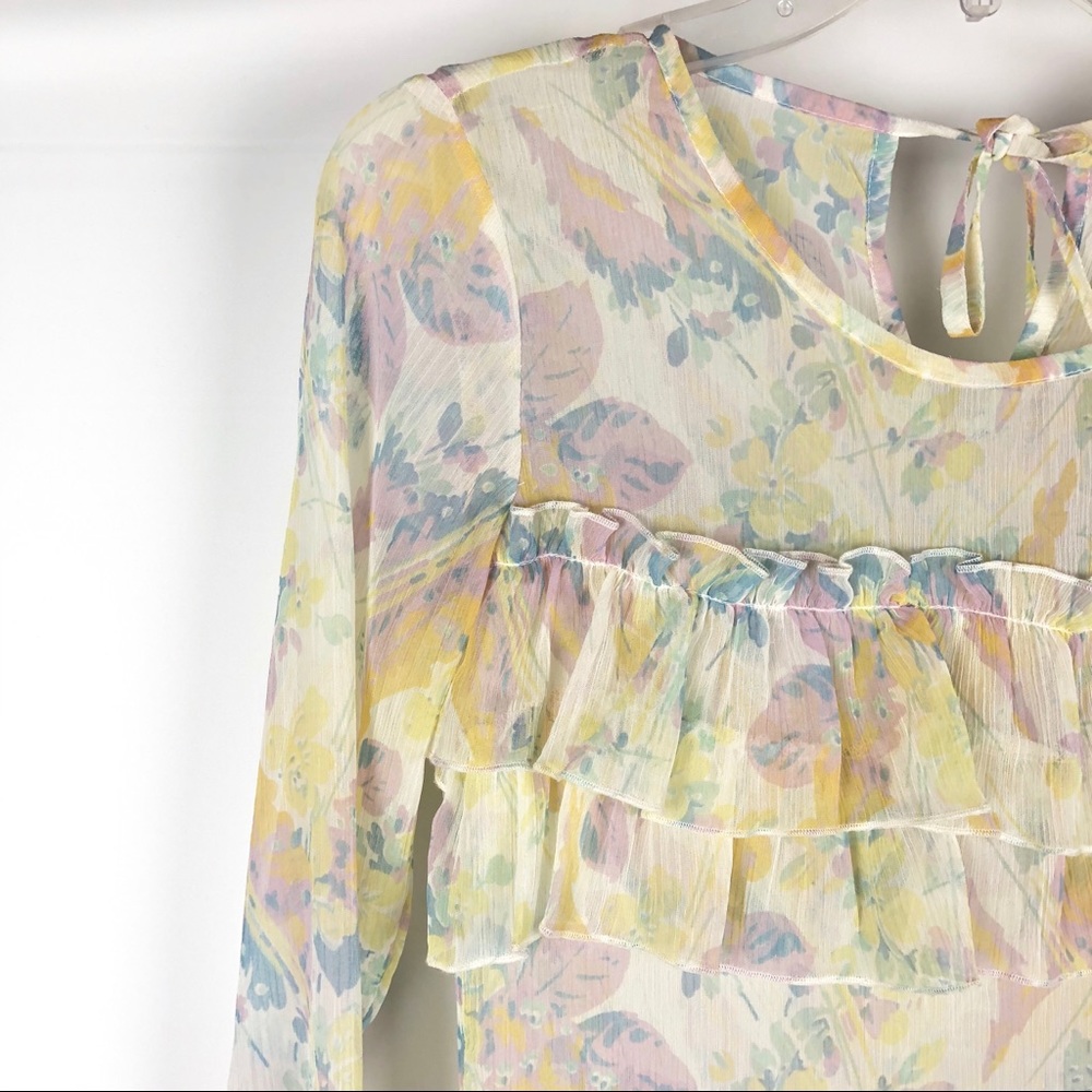 ASOS Sheer Ruffle Dress - Picture 3 of 8
